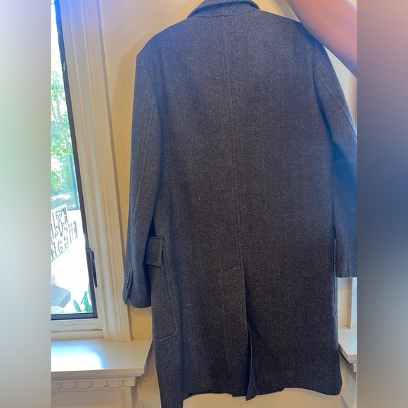 Hermès Émile coat with oversized pocket - wool chevron pattern Made in Italy NWT - Picture 9 of 9